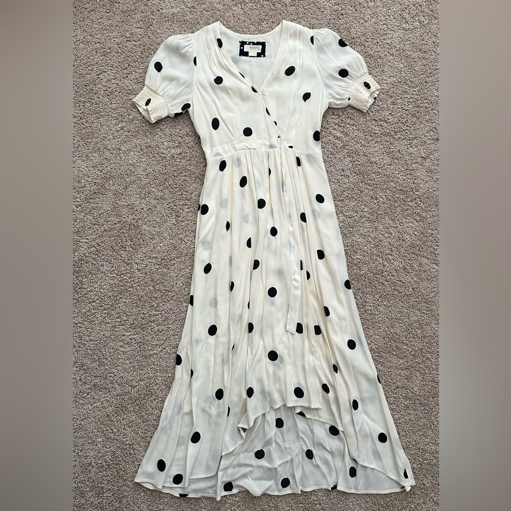 Maeve (Anthropologie) Polka Dot Midi Dress (size 2)